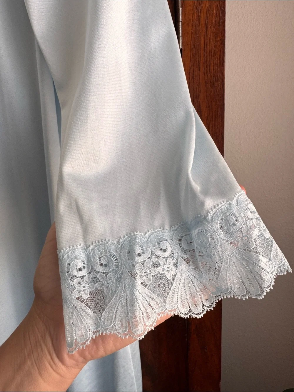 Vanity Fair Baby Blue Lace Nightgown Medium